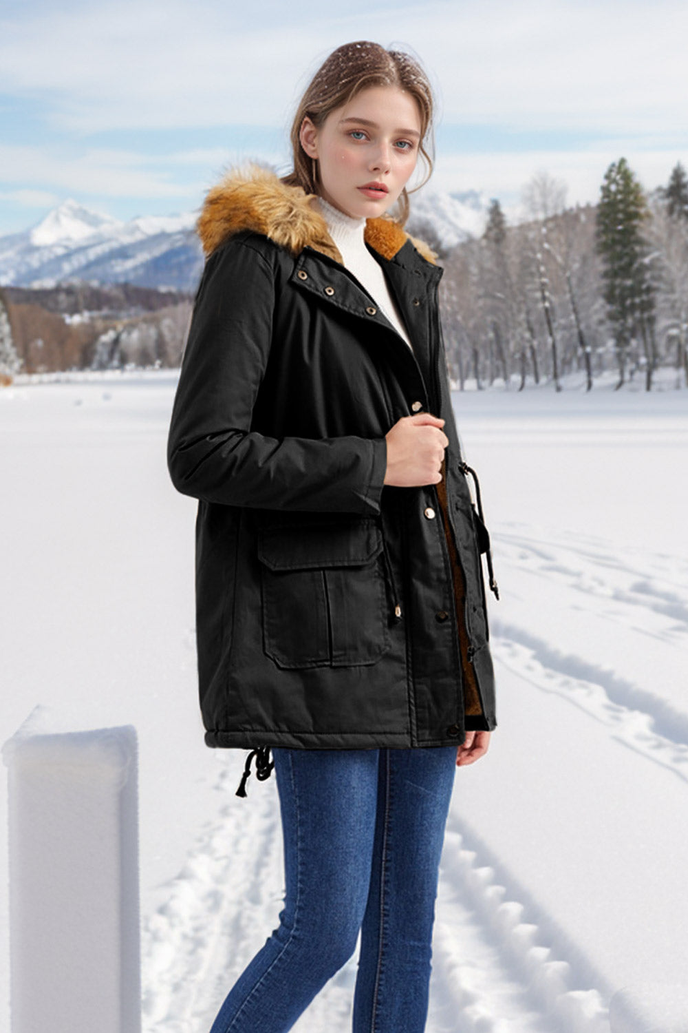 Winter Casual Zip-up Coat Jacket