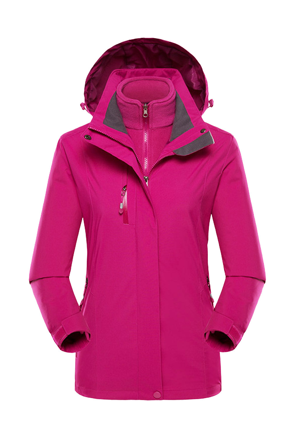 Waterproof Hardshell Jacket with Fleece Lining